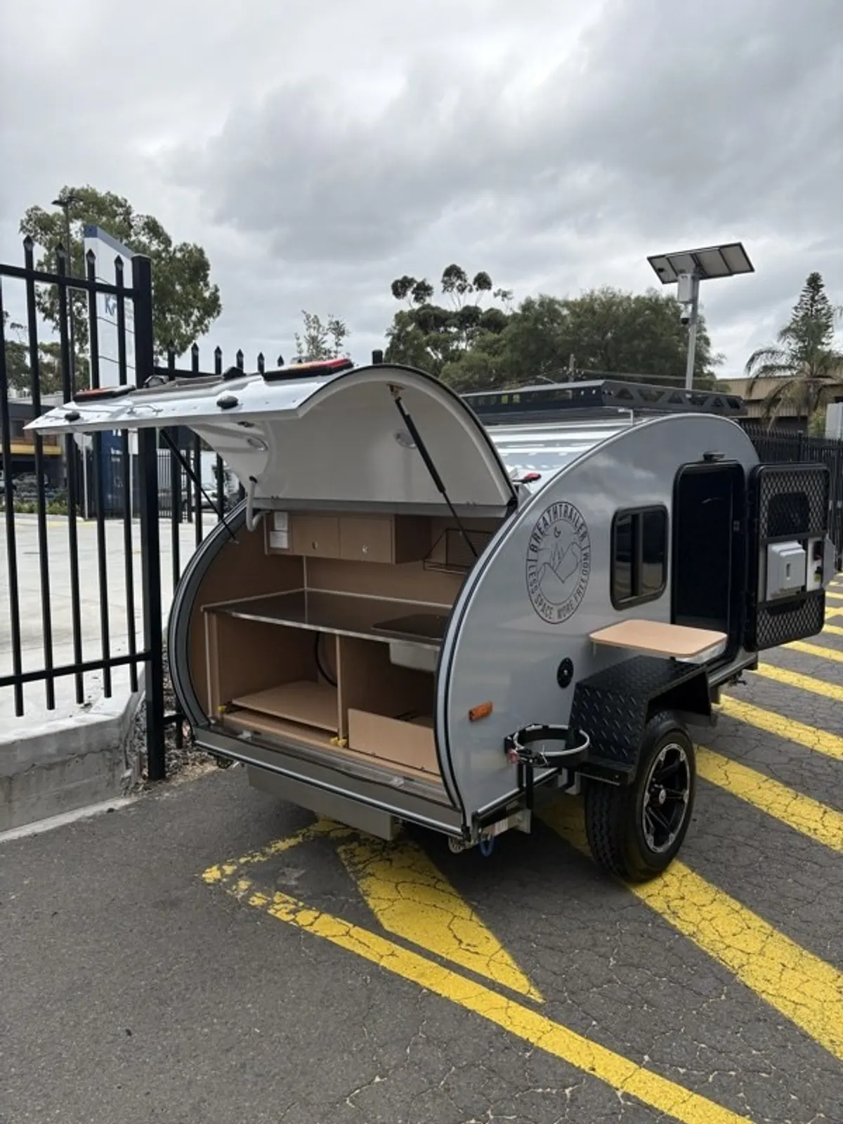 Grey Plus outdoors with rear kitchen open