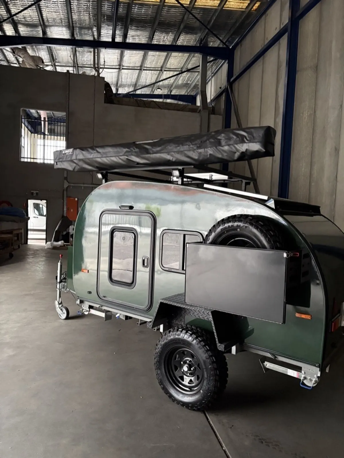 Grey Ultra front exterior with black front storage box