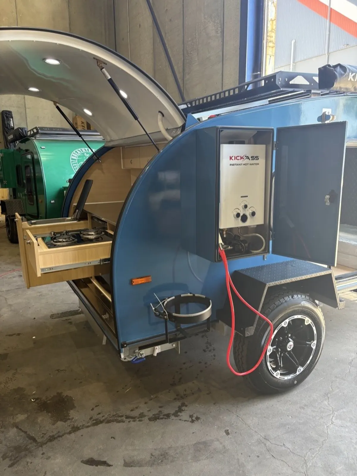 Blue Ultra open entry and exterior power connection
