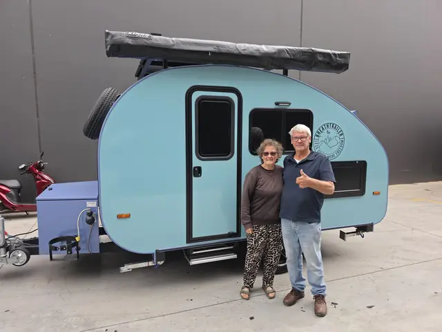 Tony & Franka with their Breath Trailer at handover