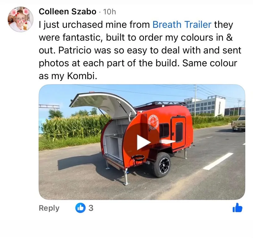 Original facebook review screenshot from Colleen Szabo