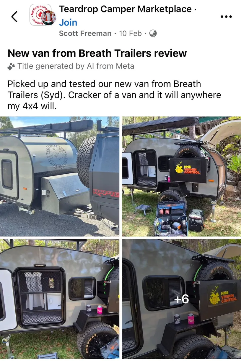 Original facebook review screenshot from Scott Freeman